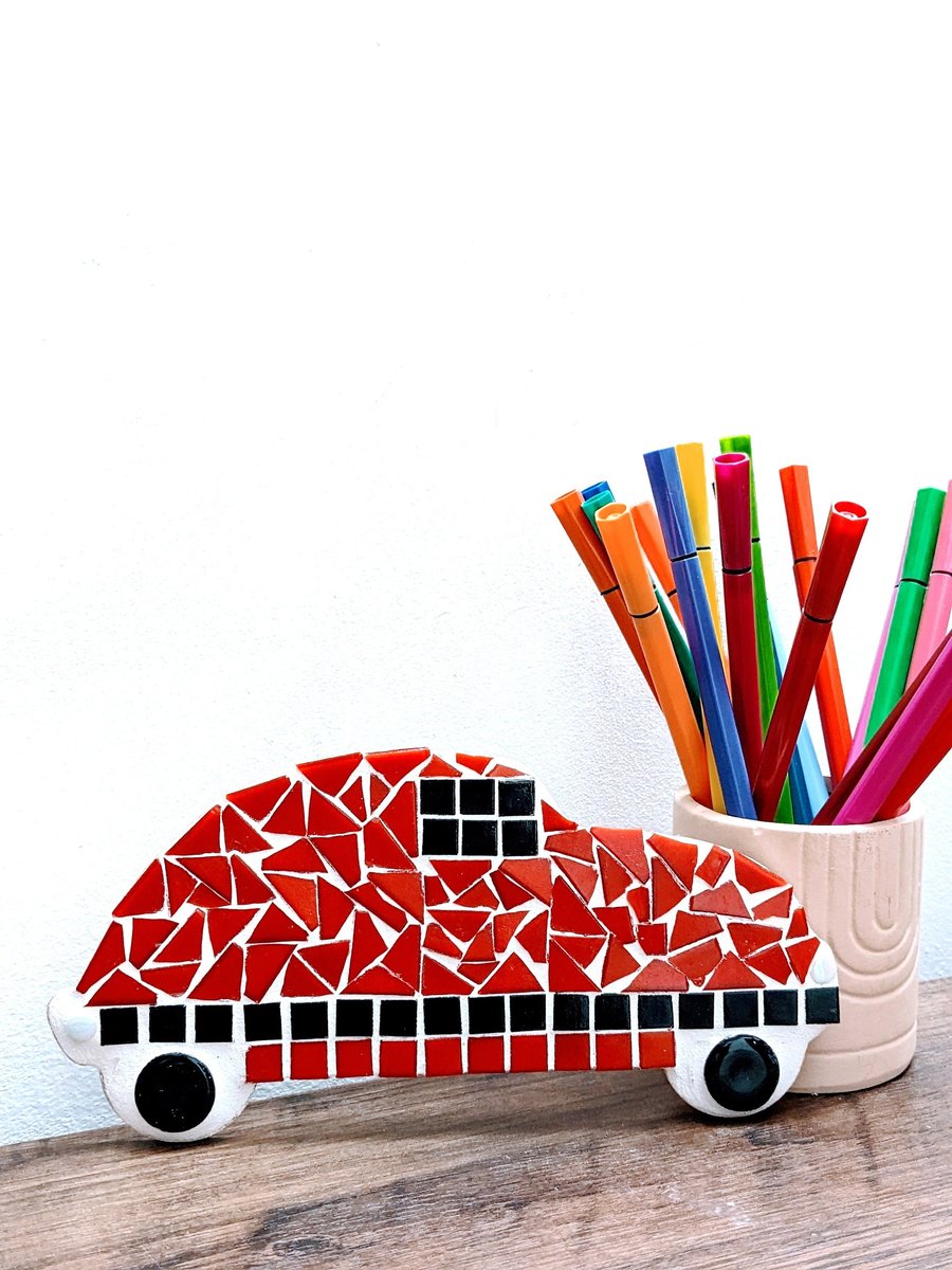 Red Racing Car Mosaic Kit - Fuel Your Child's Creativity!