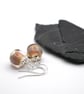 lampwork glass topaz nugget earrings - Image 3