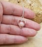 Minimalist pink Opal heart pendant. October birthstone - Image 3