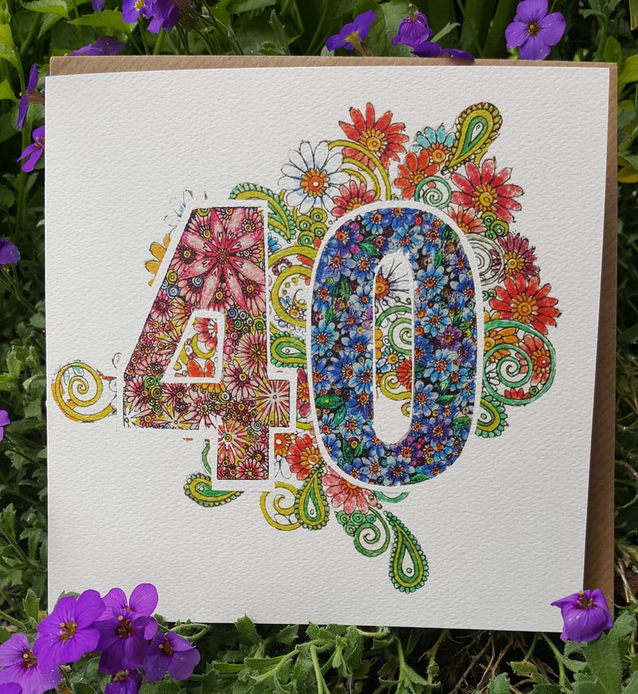 40th Birthday card
