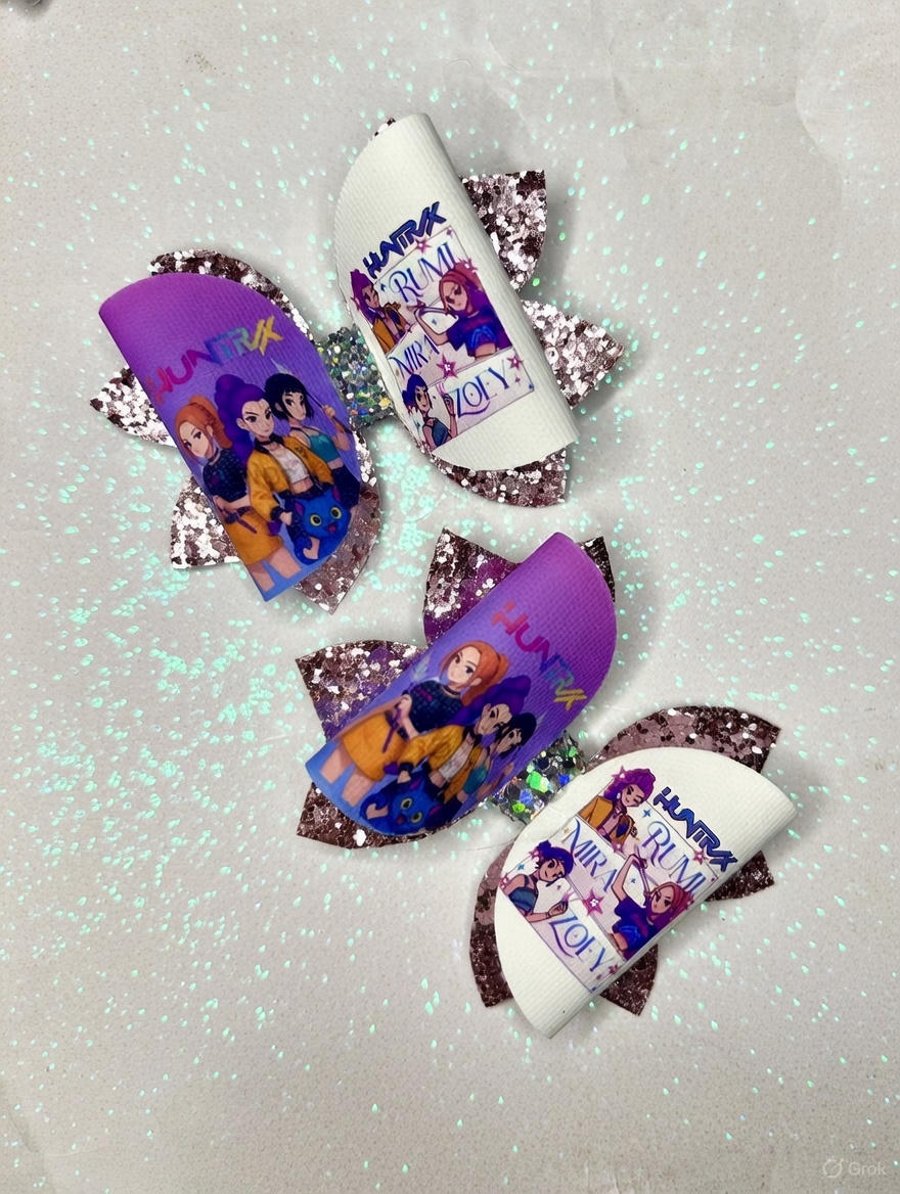 Girls kpop hair bows 