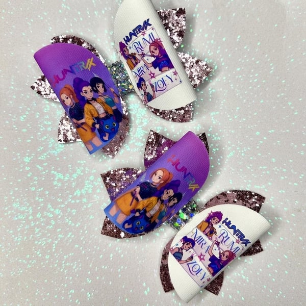 Girls kpop hair bows 