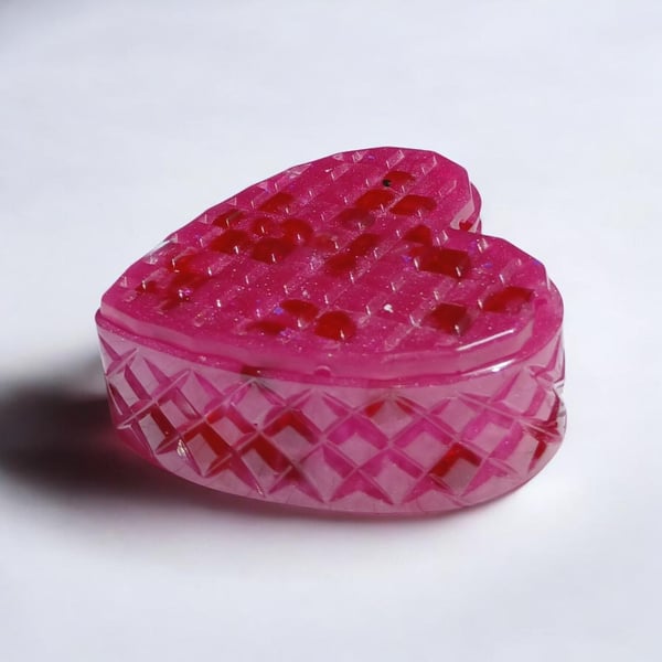 Crimson Lazurite Heart Trinket Box