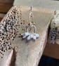 Recycled Sterling Silver Aquamarine Ruffle Earrings - Image 2