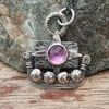 Little Viking Ship Pendant with Amethyst 