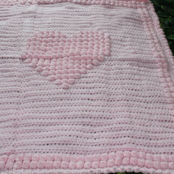 handmade crochet baby bobble blanket