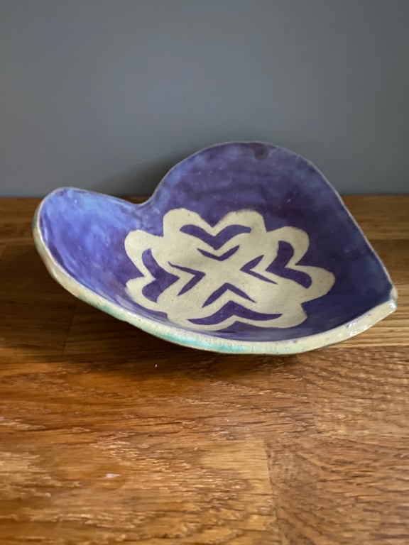 Heart shaped dish stoneware Valentine gift