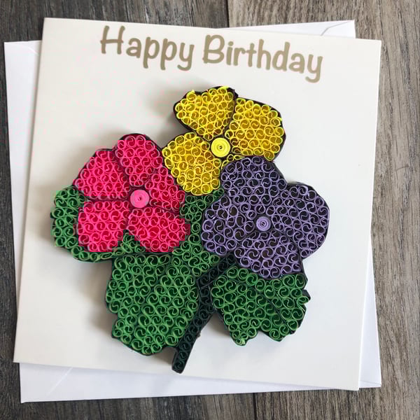 Stunning Handmade Quilled Flower Card