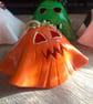 New Spooky Halloween Handmade Fimo Clay Tea Light Holders- Ghost, Frankenstein