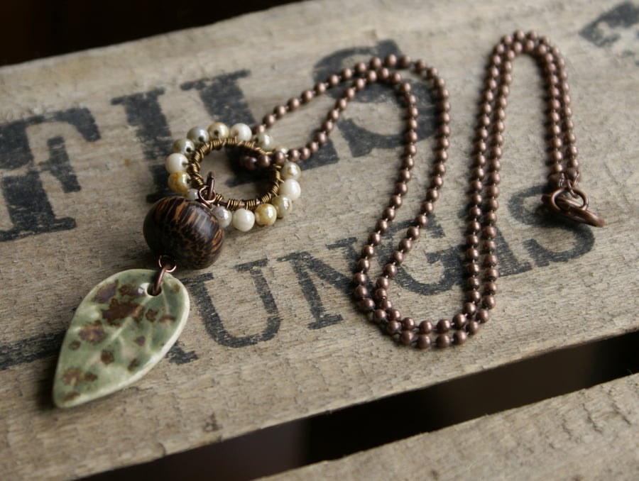 Ceramic Leaf Necklace