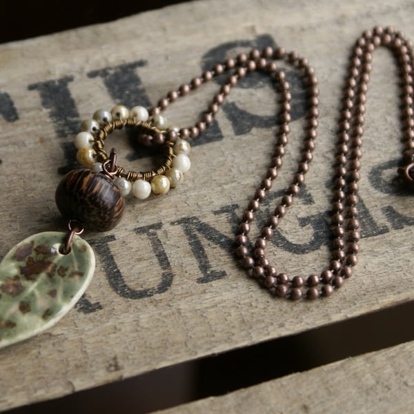 Ceramic Leaf Necklace