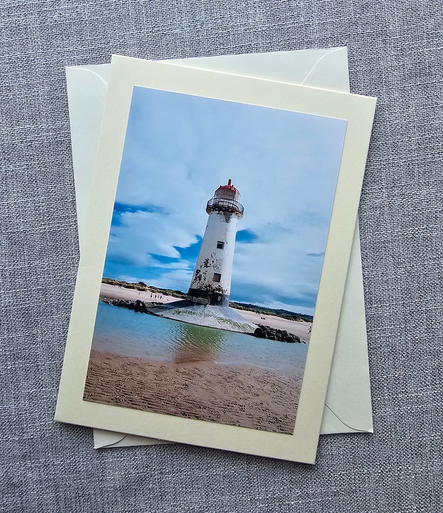 Lighthouse Large Photographic Card Size 7" x 5" BLANK 
