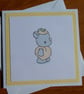 Rhino Dressed As A Peach Blank Card