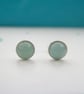 Summery Amazonite SS stud earrings