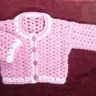 crochet baby cardigan ( ref FA 646 CR2 L1 )