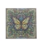 Butterfly & Floral Stained Glass Style Coaster Set - Image 2