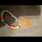 Handmade smiley face elasticated string bracelet 