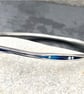 Enamel Bangle, freeform bangle, Blue Ebb & Flow Bangle, enamel, silver bangle, - Image 5