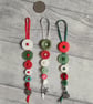 Trio of Festive Button Dangle Christmas Tree Decorations - Image 6