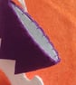 Handmade Elf Boot Christmas Cream and Purple - Image 2