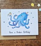 Sea Theme Birthday Card, Nautical Birthday Card, Kracken Birthday Card - Image 3