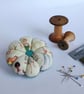 Pin cushion - retro flower style in organic cotton  - Image 4