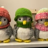 Set of 3 Handknitted Penguins