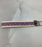 Floral key fob, Mauve wristlet key ring, Handmade - Image 6