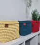  Crochet Cube Basket: storage basket 
