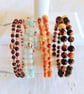 Gemstone Multi Wrap Around Bracelet Bangle - Image 1
