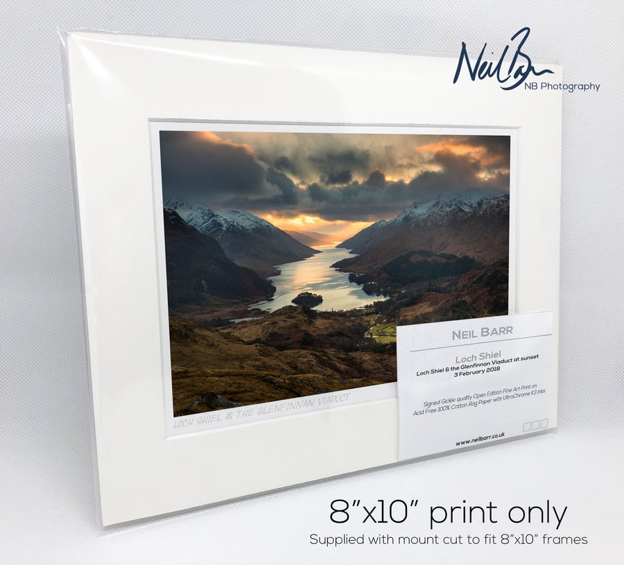 Loch Shiel & The Glenfinnan Viaduct, Scotland - A5 (10" x 8") Unframed Print