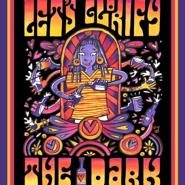 A3 Psychedelic Dark Beer Poster Print