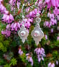 Recycled Silver Earrings - Pink Morganite Cubic Zirconia - Moroccan Style - Image 1