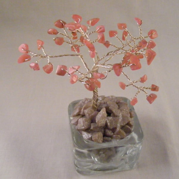 Rhodonite Gemstone Tree