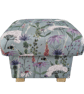 Storage Footstool Voyage Maison Hermione Verde Green Fabric Floral Pouffe Pink 