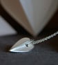 Silver Heart Pendant, Love Heart Necklace - Image 2