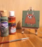Highland Cow Cute Mini Art - small original cow painting - Image 3