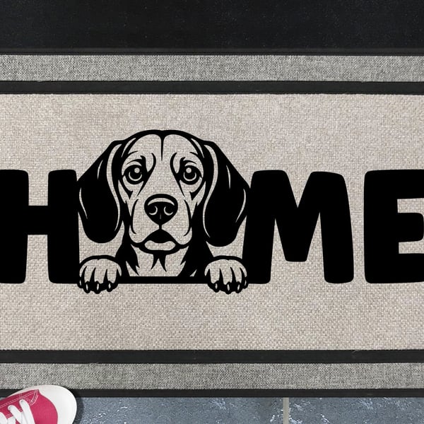 Beagle Doormat No.1 - All Weather - Beagle Welcome Mat, 45x70cm 