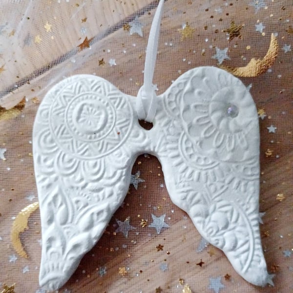 Handmade Clay Angel Wings