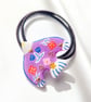 Hand-painted Hair Tie with hand-coloured card - Image 3