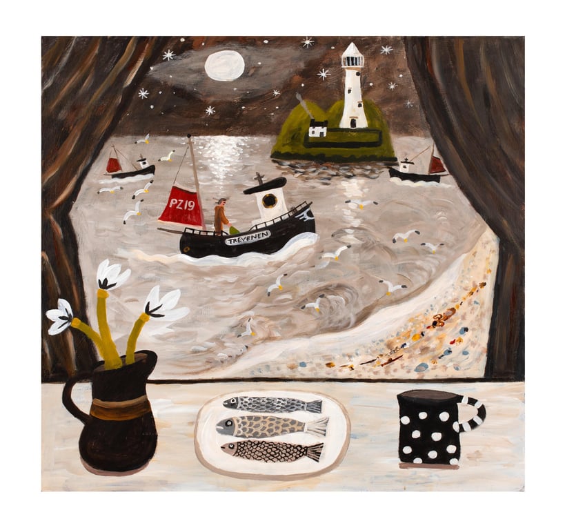 Godrevy Collector's Print: Signed Fine Art on Tintoretto Gesso Paper