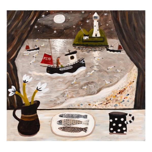 Godrevy Collector's Print: Signed Fine Art on Tintoretto Gesso Paper