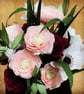 Burgundy and Pink Paper Flower bouquet - Image 1