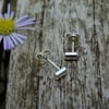 CLEARANCE Eco Silver simple stud earrings