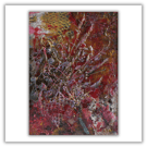 Framed mixed media artwork - nature study - abstract - recycled materials