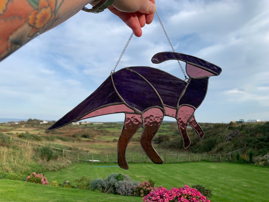 Stained Glass Parasarolophus.