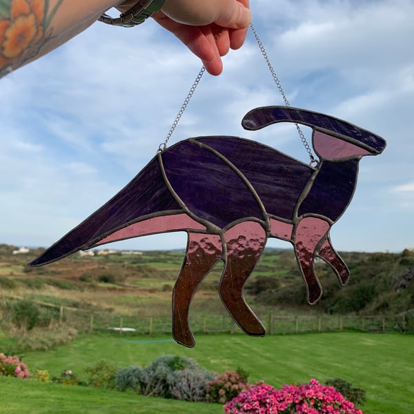 Stained Glass Parasarolophus.