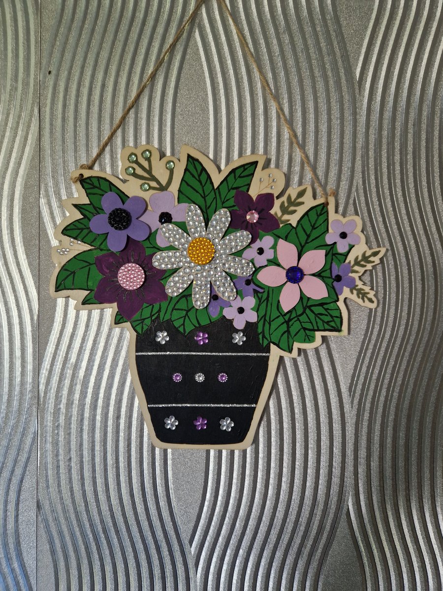 Wooden flower picture. 