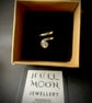 Unique Handmade Sterling Silver Single Spiral Ring with Hammered surface  - Image 5