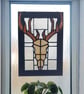 Stag Skull Stained Glass Window Hanging - Image 6